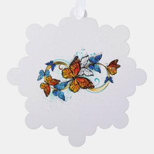Oneindigheid van Monarch Vlinders Ornament Kaart