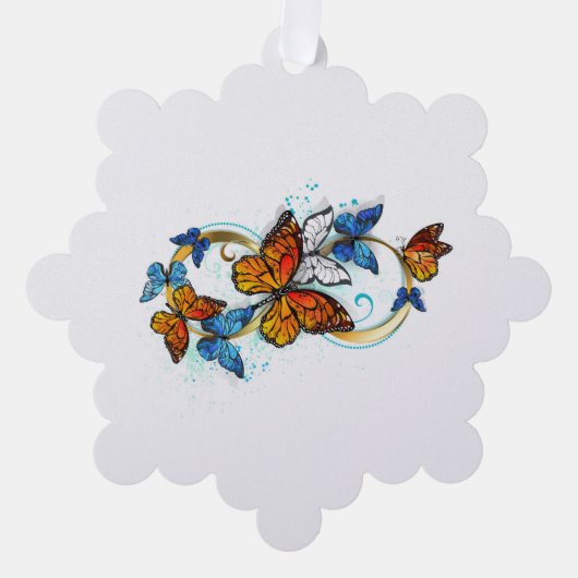 Oneindigheid van Monarch Vlinders Ornament Kaart (Voorkant)