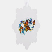 Oneindigheid van Monarch Vlinders Ornament Kaart (Rechts)