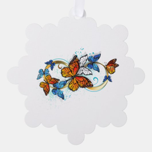 Oneindigheid van Monarch Vlinders Ornament Kaart (Voorkant)