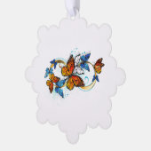 Oneindigheid van Monarch Vlinders Ornament Kaart (Links)
