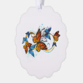 Oneindigheid van Monarch Vlinders Ornament Kaart (Links)
