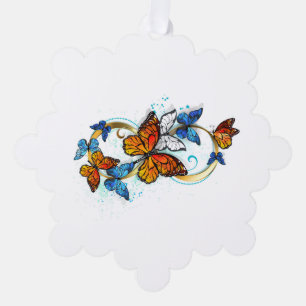 Oneindigheid van Monarch Vlinders Ornament Kaart