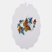 Oneindigheid van Monarch Vlinders Ornament Kaart (Rechts)