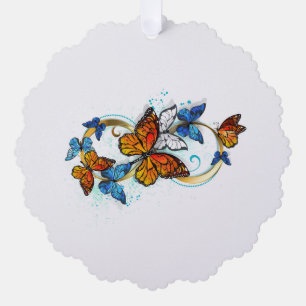 Oneindigheid van Monarch Vlinders Ornament Kaart