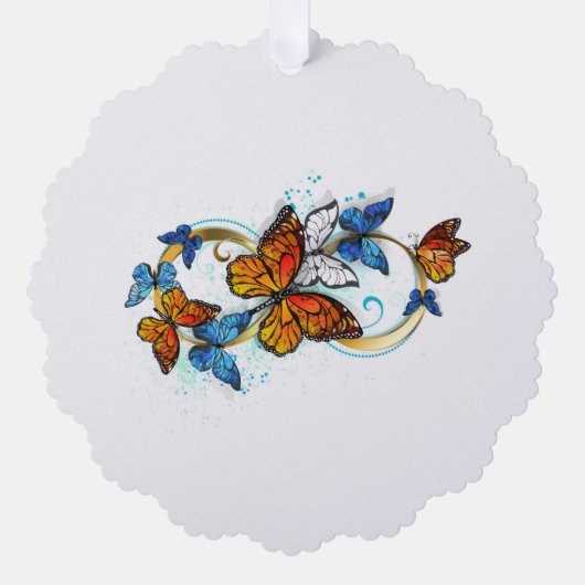 Oneindigheid van Monarch Vlinders Ornament Kaart (Voorkant)