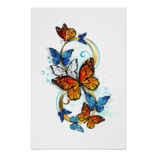 Oneindigheid van Monarch Vlinders Perfect Poster