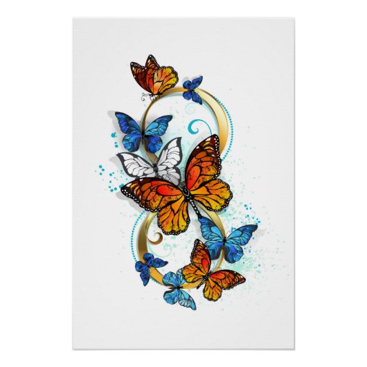 Oneindigheid van Monarch Vlinders Perfect Poster (Voorkant)
