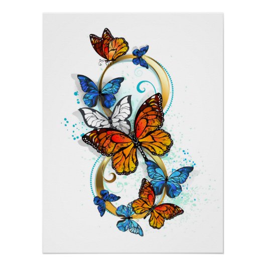 Oneindigheid van Monarch Vlinders Perfect Poster (Voorkant)