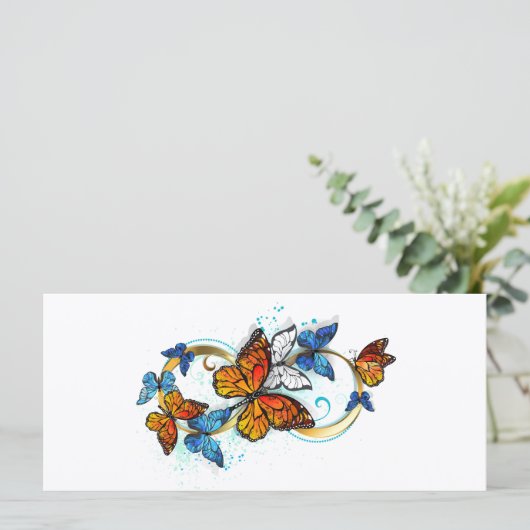 Oneindigheid van Monarch Vlinders Programmakaart (Staand voorkant)