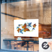 Oneindigheid van Monarch Vlinders Raamsticker (Cafe Raam)