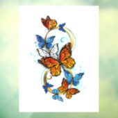 Oneindigheid van Monarch Vlinders Raamsticker (Vel 3)
