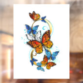 Oneindigheid van Monarch Vlinders Raamsticker (Vel 2)
