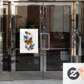 Oneindigheid van Monarch Vlinders Raamsticker (Kantoordeur)