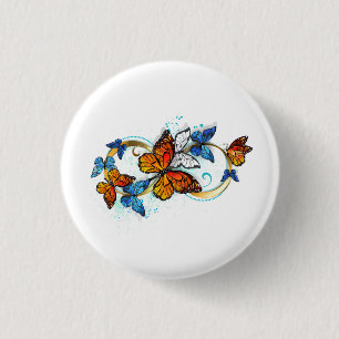 Oneindigheid van Monarch Vlinders Ronde Button 3,2 Cm