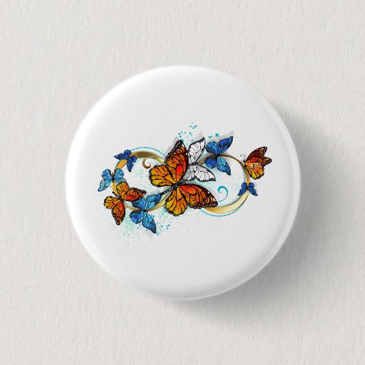Oneindigheid van Monarch Vlinders Ronde Button 3,2 Cm (Voorkant)