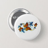 Oneindigheid van Monarch Vlinders Ronde Button 5,7 Cm (Voorkant /achterkant)