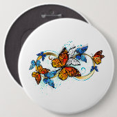 Oneindigheid van Monarch Vlinders Ronde Button 6,0 Cm (Voorkant /achterkant)