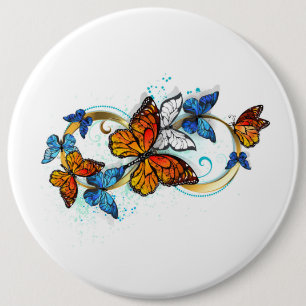 Oneindigheid van Monarch Vlinders Ronde Button 6,0 Cm