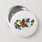Oneindigheid van Monarch Vlinders Ronde Button 7,6 Cm (Voorkant /achterkant)