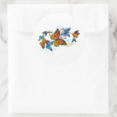 Oneindigheid van Monarch Vlinders Ronde Sticker (Tas)