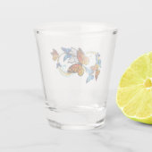 Oneindigheid van Monarch Vlinders Shot Glas (Achterkant)