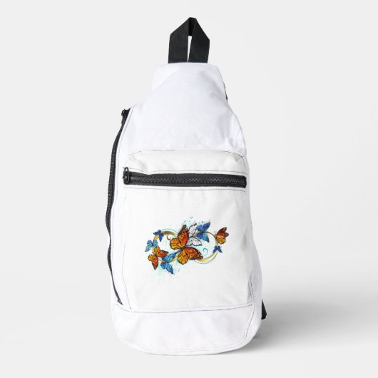 Oneindigheid van Monarch Vlinders Sling Bag (Voorkant)