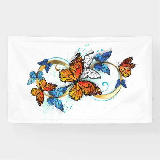 Oneindigheid van Monarch Vlinders Spandoek (Horizontaal)