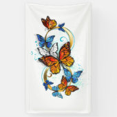 Oneindigheid van Monarch Vlinders Spandoek (Verticaal)