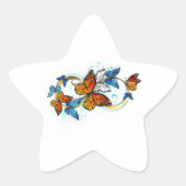 Oneindigheid van Monarch Vlinders Ster Sticker (Voorkant)