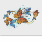 Oneindigheid van Monarch Vlinders Sticker (Voorkant)