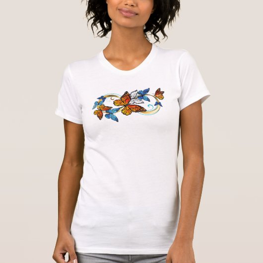 Oneindigheid van Monarch Vlinders T-shirt (Voorkant)