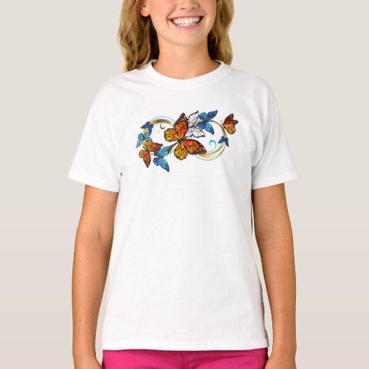 Oneindigheid van Monarch Vlinders T-shirt (Voorkant)
