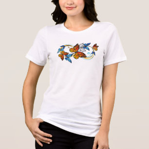 Oneindigheid van Monarch Vlinders Tri-Blend Shirt