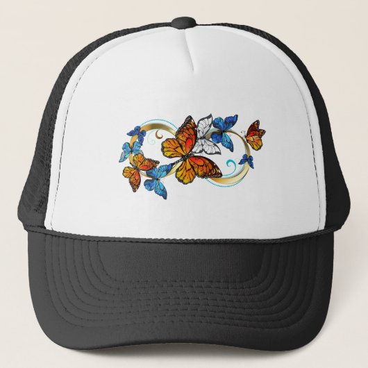 Oneindigheid van Monarch Vlinders Trucker Pet (Voorkant)