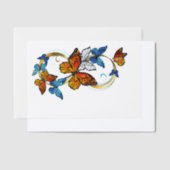 Oneindigheid van Monarch Vlinders Vellum Uitnodigingen (Offset)