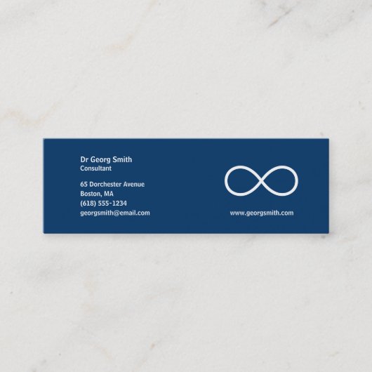 Oneindigheid - Wetenschapstisch Visitekaartje (Voorkant)