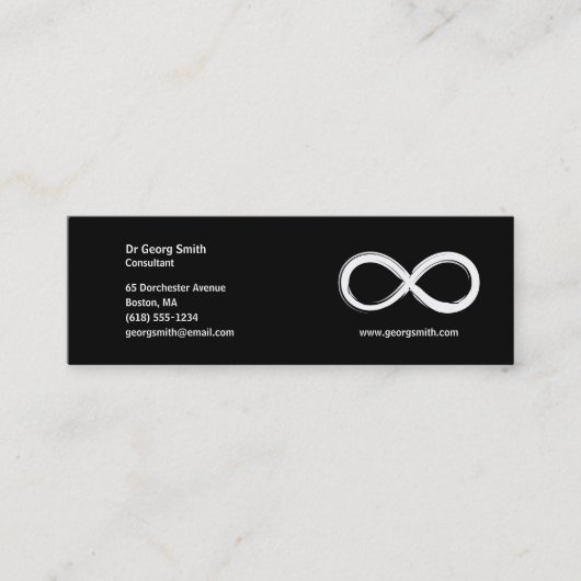 Oneindigheid - Wetenschapstisch Visitekaartje (Voorkant)