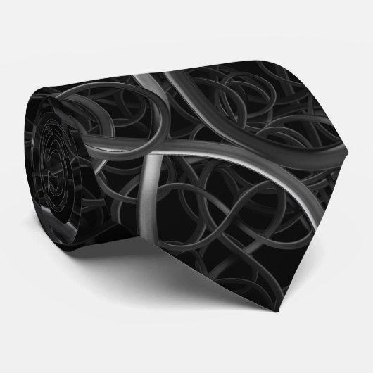 oneindigheidssymbool | Donkergrijs Stropdas (Opgerold)