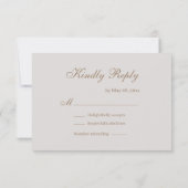 Oneindigheidssymbool Goud Wit Grijs bruiloft RSVP Kaart (Achterkant)