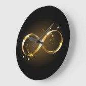 Oneindigheidssymbool in goud grote klok (Hoek)