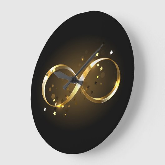 Oneindigheidssymbool in goud grote klok (Hoek)