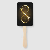 Oneindigheidssymbool in goud handwaaier (Achterkant)