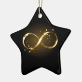 Oneindigheidssymbool in goud keramisch ornament (Links)