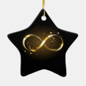Oneindigheidssymbool in goud keramisch ornament (Achterkant)