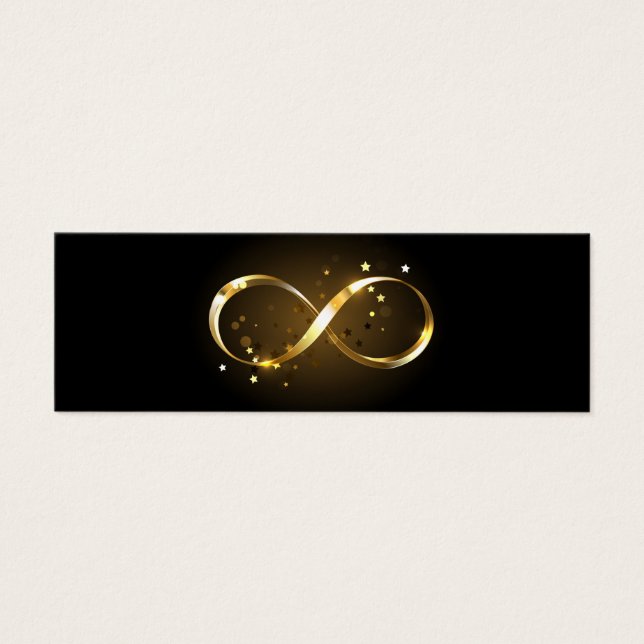 Oneindigheidssymbool in goud mini visitekaartjes (Voorkant)
