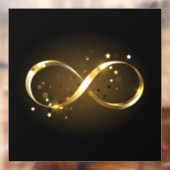 Oneindigheidssymbool in goud raamsticker (Vel 2)
