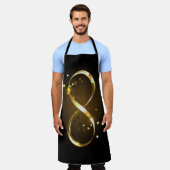 Oneindigheidssymbool in goud schort (Gedragen)