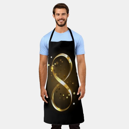 Oneindigheidssymbool in goud schort (Gedragen)