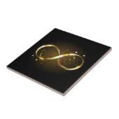Oneindigheidssymbool in goud tegeltje (Zijkant)